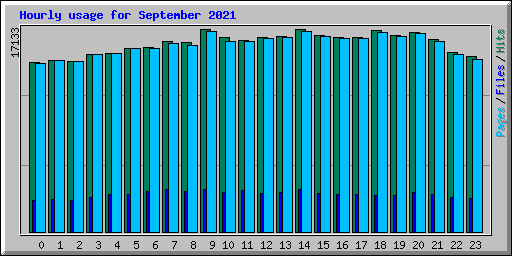 Hourly usage for September 2021